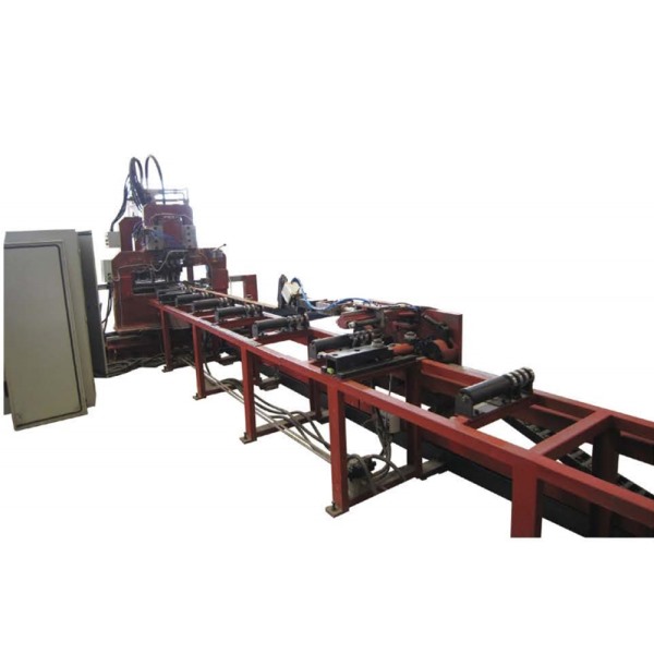 CNC Flat Steel  Punching & Cutting Line -plate width 120mm，hole φ40mm 
